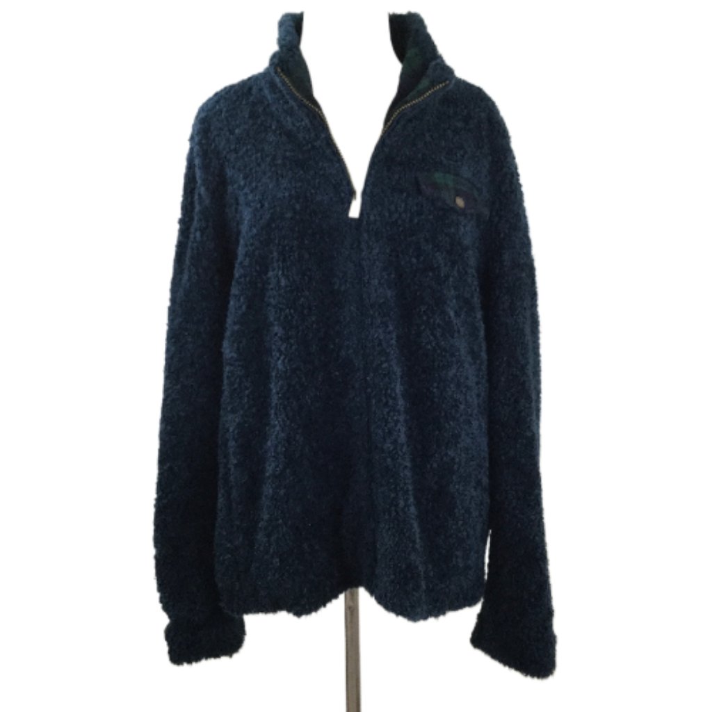Pendleton Forest Green Half-Zip Teddy Jacket Xl